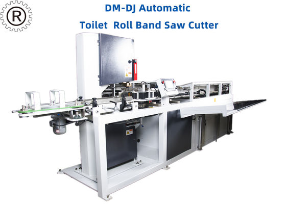 calidad  7.5KW 0.6Mpa Automatic Band Saw Cutting Machine For Toilet And Kitchen Roll fábrica