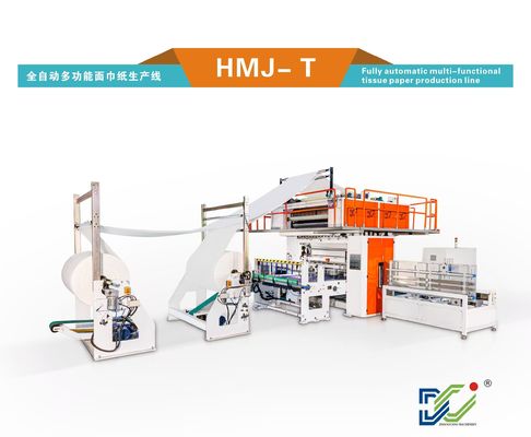 Professional V FOLD Facial Tissue Production Line for Tissue Industries with automatic transfer unit