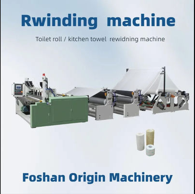 Línea de producción automática de rollos de papel higiénico / papel de cocina Jrt Maxi Rewinding Machinery