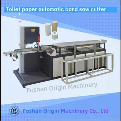 Papel higiénico Toallas de cocina Máquina cortadora automática de sierra de cinta