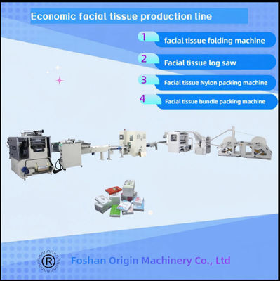 Línea de producción de pañuelos faciales personalizable para la conversión de papel tisú con bomba de vacío