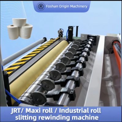 Línea de rebobinado industrial JRT con cortadoras en línea para productos de tejido suave y absorbente