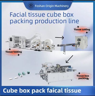 V Línea de producción de tejido facial plegado Máquina automática de fabricación de interposición Máquina de toalla de mano