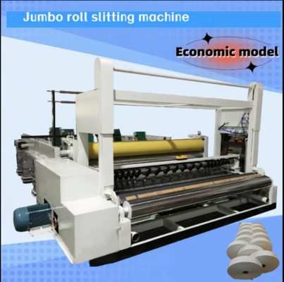 Máquina de corte de rollos Jumbo de 1800 mm terminada Reenrollamiento con buena eficiencia