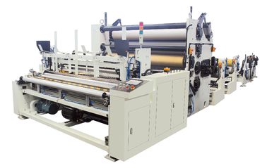 máquina plegable del tejido 15KW, máquina grande el rebobinar de la toalla de cocina del sistema de la laminación del pegamento del rollo de retrete