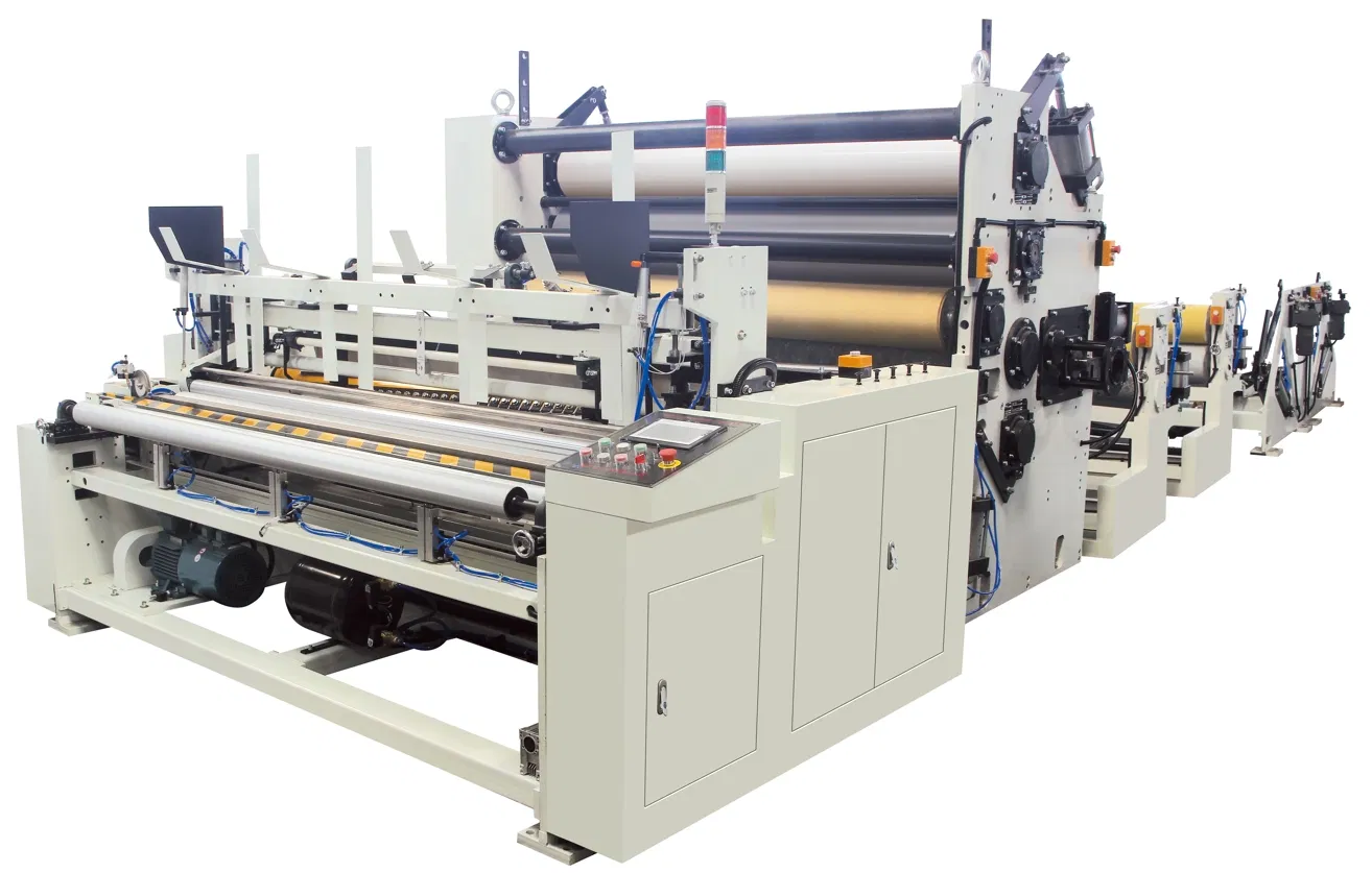 Línea de producción automática de rollos de papel higiénico / papel de cocina Jrt Maxi Rewinding Machinery 0