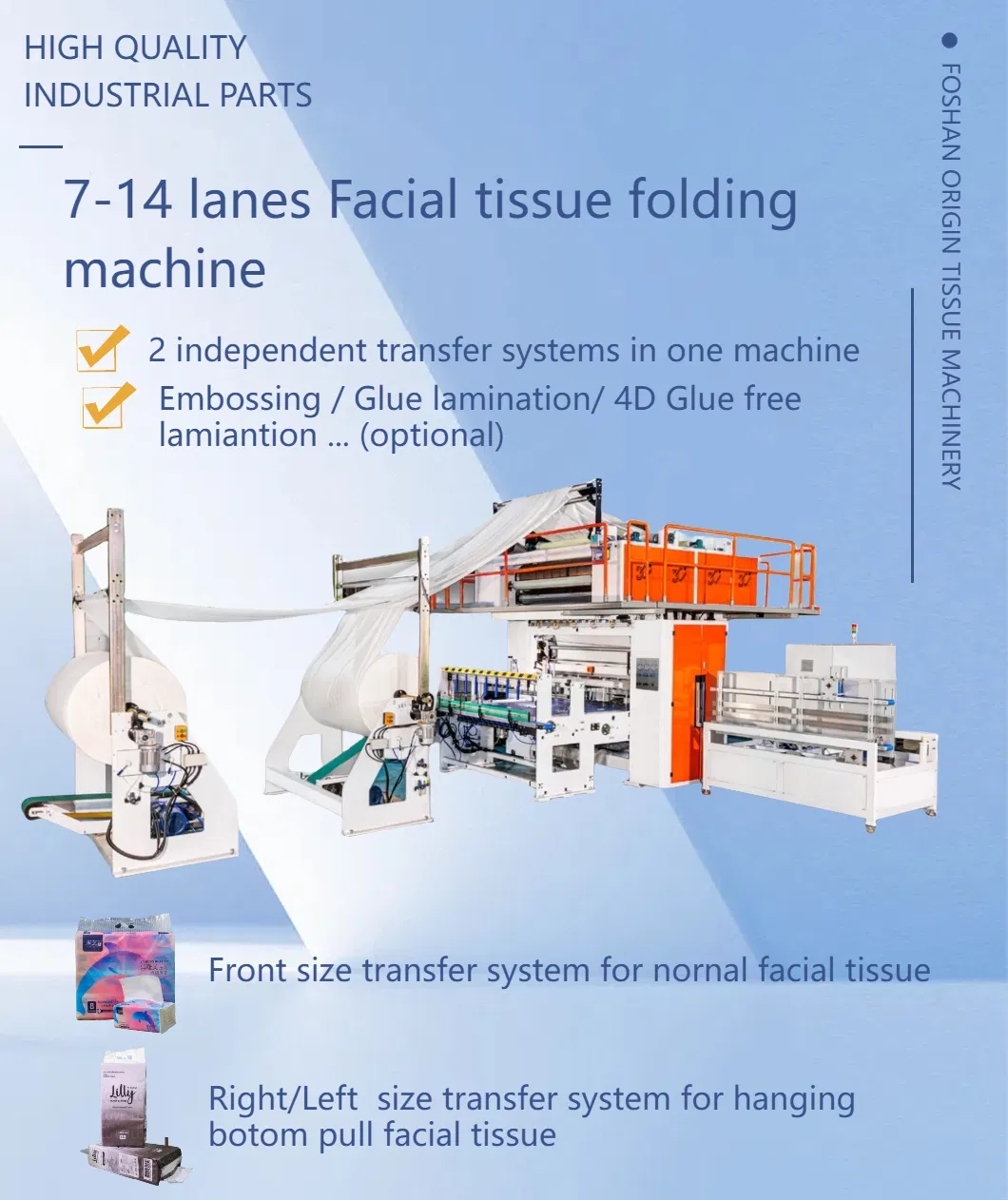 V Línea de producción de tejido facial plegado Máquina automática de fabricación de interposición Máquina de toalla de mano 1