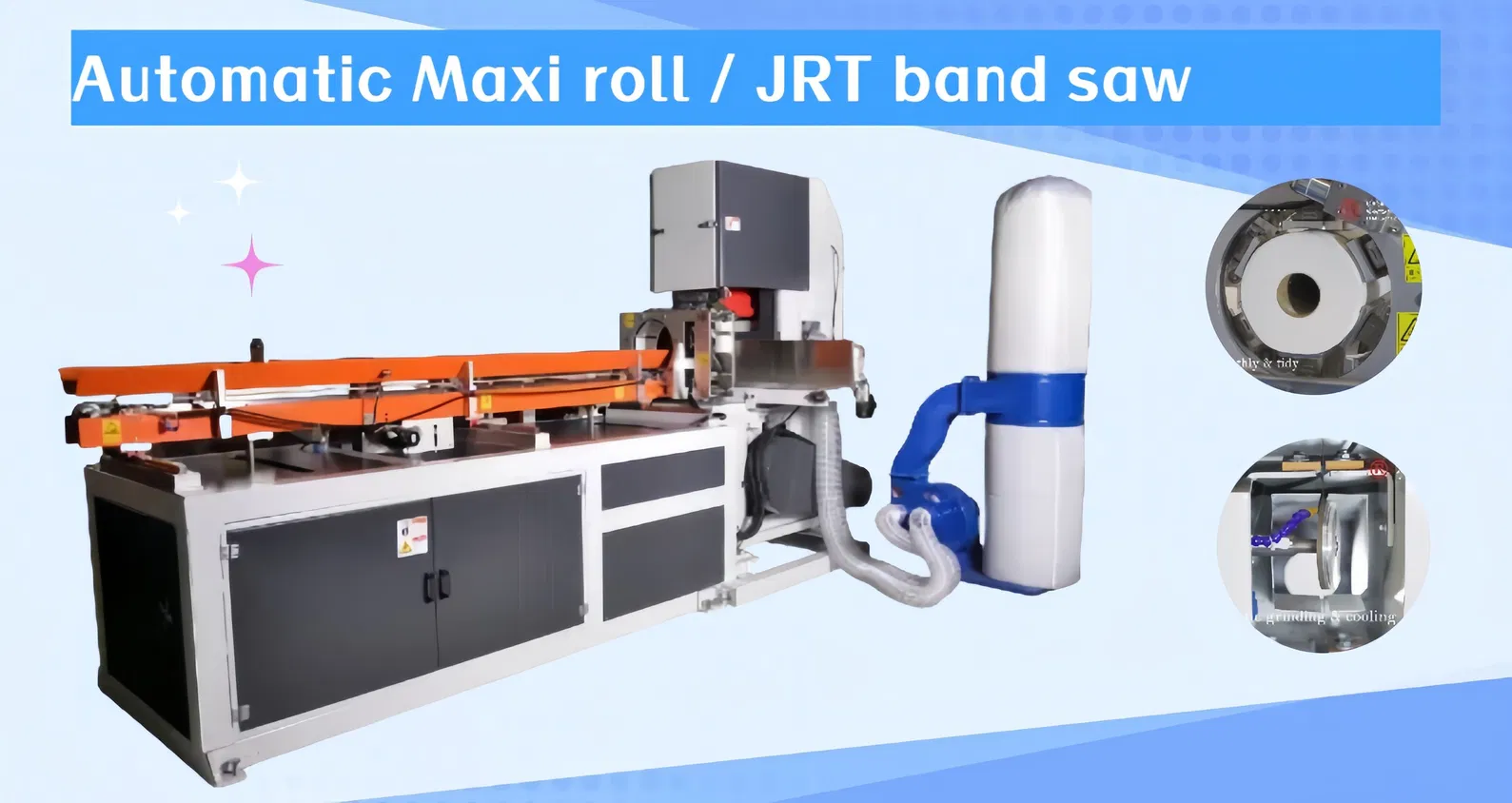 Sierra de cinta de rollo Maxi JRT / HRT Cortadora industrial de rollo 0