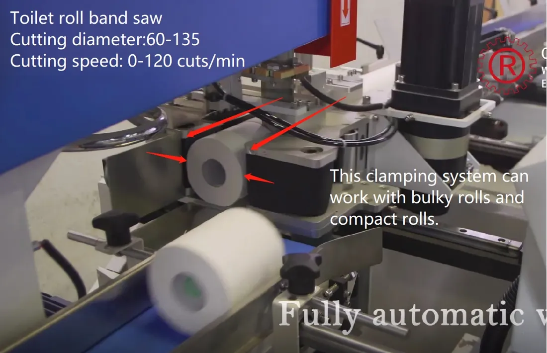 Papel higiénico Toallas de cocina Máquina cortadora automática de sierra de cinta 2