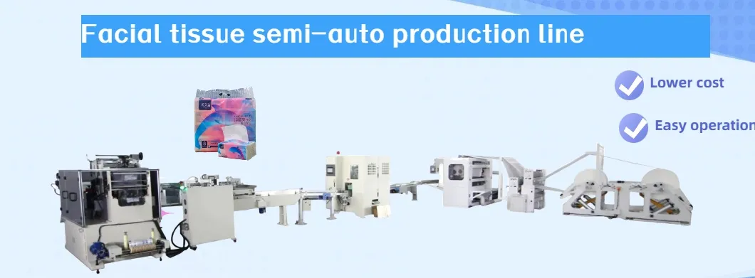 Máquina para fabricar pañuelos faciales en V, máquina de corte con sierra, línea de producción semiautomática 0
