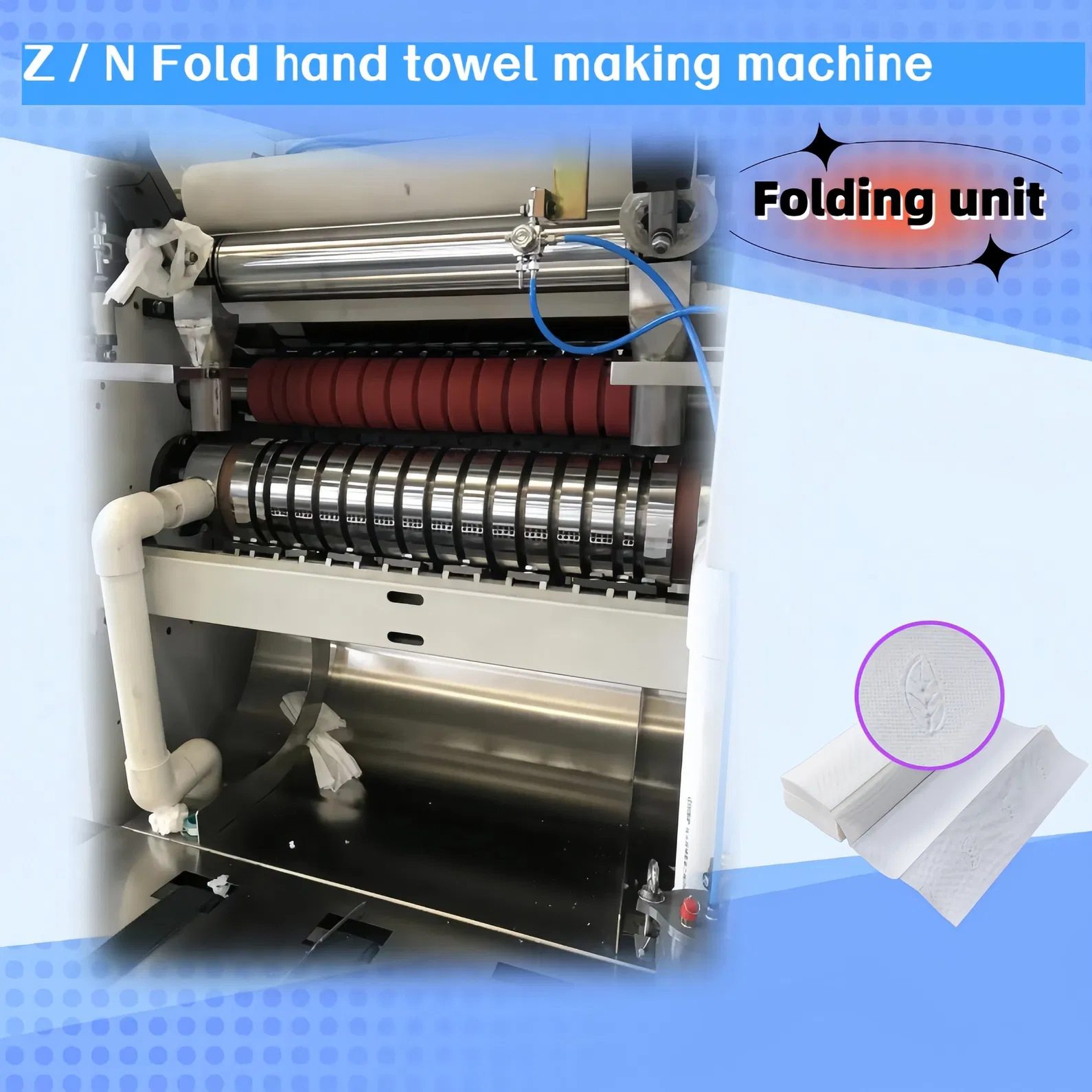 Máquina de toallas de mano plegable de papel 4